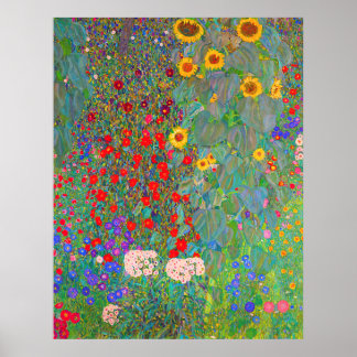 Gustav Klimts Bauerngarten mit Sonnenblumen Poster