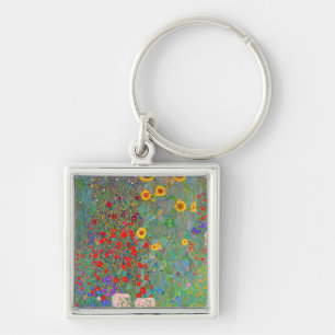 Gustav Klimts Bauerngarten mit Sonnenblumen Schlüsselanhänger