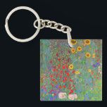 Gustav Klimts Bauerngarten mit Sonnenblumen Schlüsselanhänger<br><div class="desc">Gustav Klimts Bauerngarten mit Sonnenblumen Schlüsselanhänger.</div>