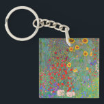Gustav Klimts Bauerngarten mit Sonnenblumen Schlüsselanhänger<br><div class="desc">Gustav Klimts Bauerngarten mit Sonnenblumen Schlüsselanhänger.</div>