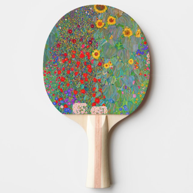 Gustav Klimts Bauerngarten mit Sonnenblumen Tischtennis Schläger (Vorderseite)