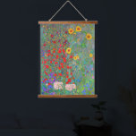 Gustav Klimts Bauerngarten mit Sonnenblumen Wandteppich Mit Holzrahmen<br><div class="desc">Gustav Klimts Bauerngarten mit Sonnenblumen,  die Wandteppiche tragen.</div>