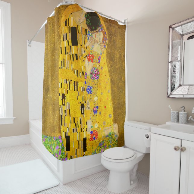 Gustav Klimts berühmtes Bild von Kiss Duschvorhang (Beispiel)