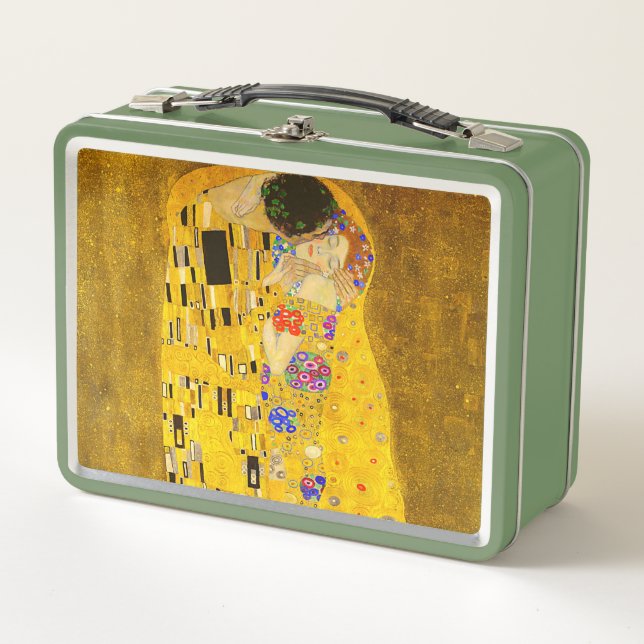 Gustav Klimts berühmtes Bild von Kiss Metall Brotdose (Vorderseite)