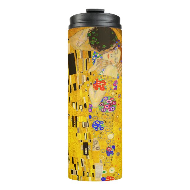 Gustav Klimts berühmtes Bild von Kiss Thermosbecher (Vorderseite)