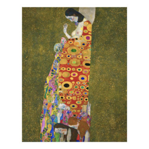 Gustav Klimts berühmtes Gemälde Hope II (1907-1908 Fotodruck