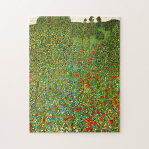 Gustav Klimts berühmtes Gemälde Mohnfeld (1907).
