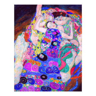 Gustav Klimts berühmtes Gemälde The Virgin (1913). Fotodruck