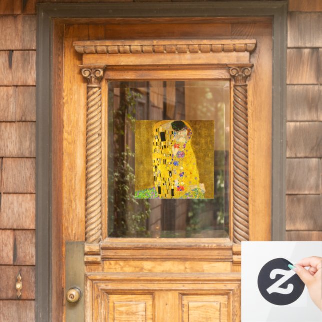 Gustav Klimts berühmtes Kissenbild. Fensteraufkleber (Haustür)