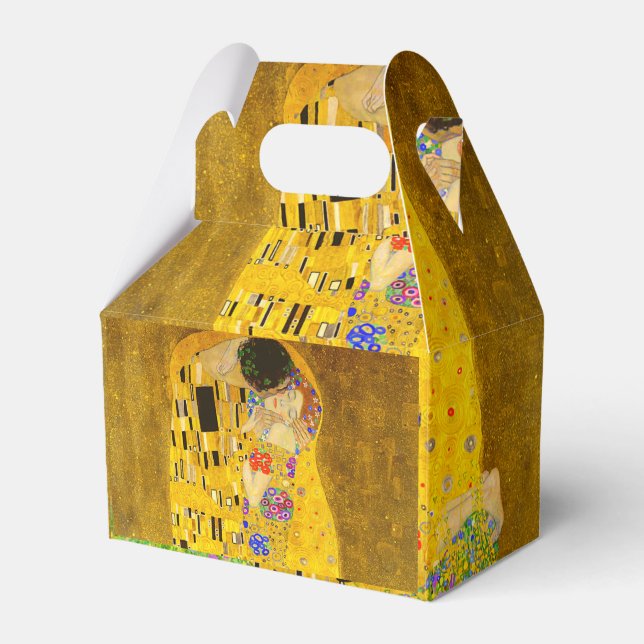 Gustav Klimts berühmtes Kissenbild. Geschenkschachtel (Vorderseite)