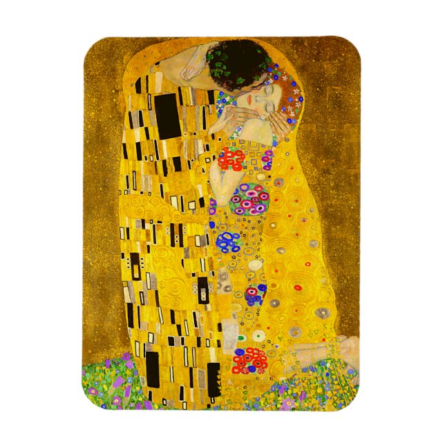 Gustav Klimts berühmtes Kissenbild. Magnet (Vertikal)