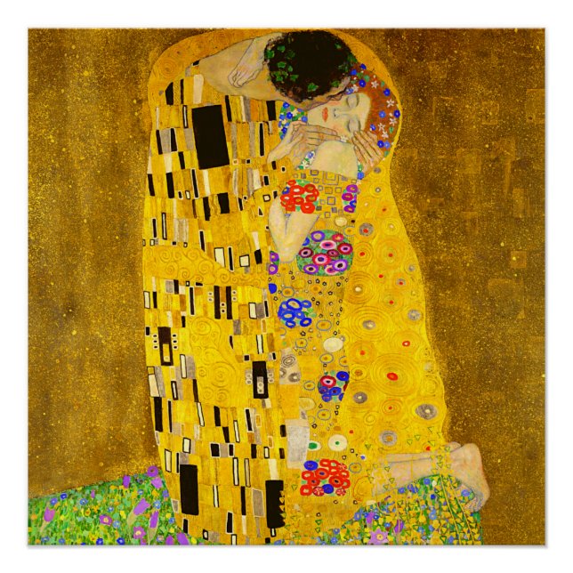 Gustav Klimts berühmtes Kissenbild. Poster (Vorderseite)