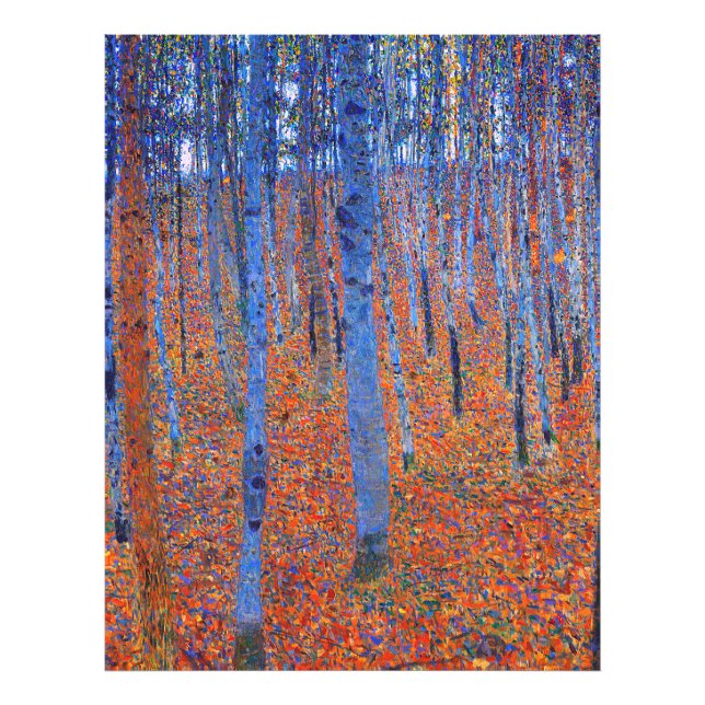 Gustav Klimts Buche Grove I. Fotodruck (Vorne)