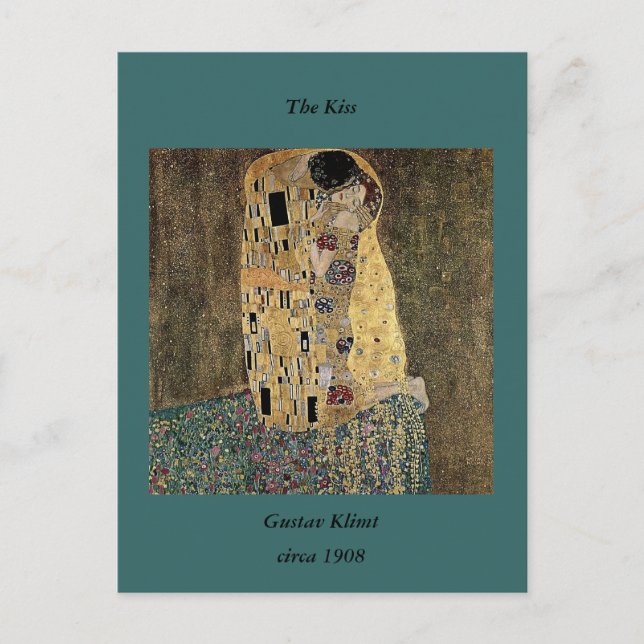 Gustav Klimts Der Kuss (ca. 1908) Postkarte (Vorderseite)