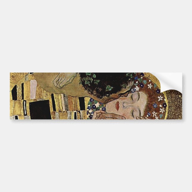 Gustav Klimts Kissendetails (ca. 1908) Autoaufkleber (Vorne)