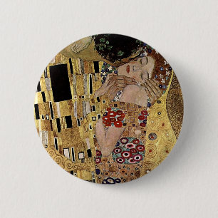 Gustav Klimts Kissendetails (ca. 1908) Button