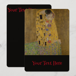 Gustav Klimts Liebe Kiss Painting Fine Art Einladung
