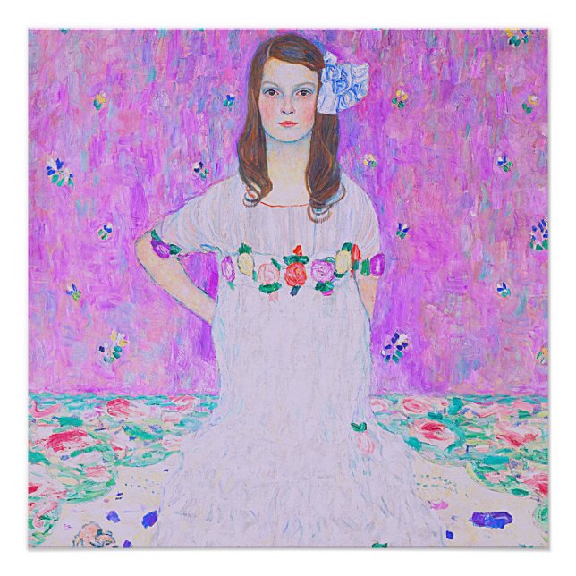 Gustav Klimts Mäda Primavesi Malposter Poster (Vorderseite)