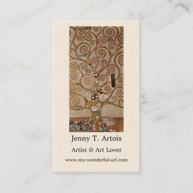 Gustav Klimt's Painting "The Tree of Life" (1909) Visitenkarte (Vorderseite)