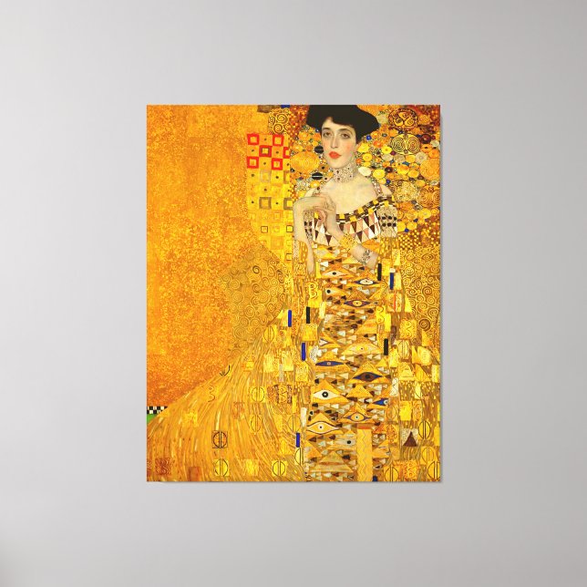 Gustav Klimts Portrait von Adele Bloch-Bauer I Leinwanddruck (Vorderseite)