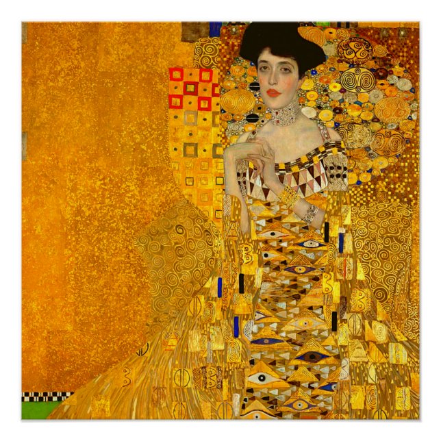 Gustav Klimts Portrait von Adele Bloch-Bauer I Poster (Vorderseite)