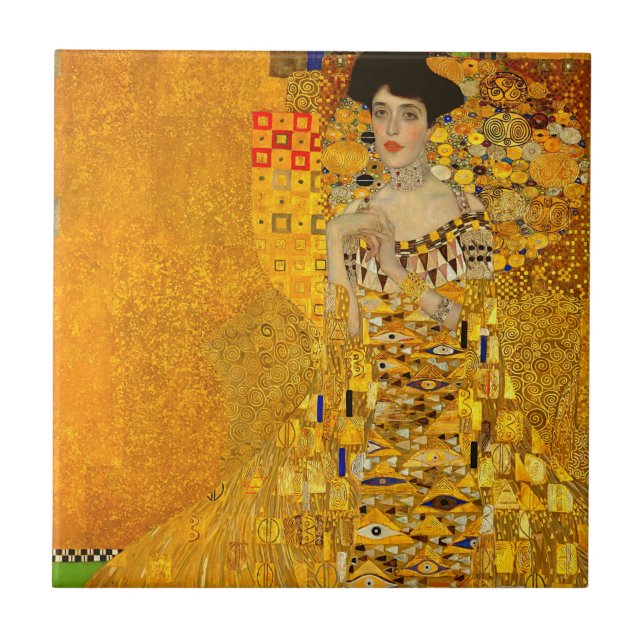 Gustav Klimts Porträt von Adele Bloch-Bauer I  Fliese (Vorderseite)