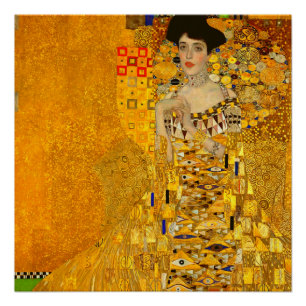 Gustav Klimts Porträt von Adele Bloch-Bauer I  Poster