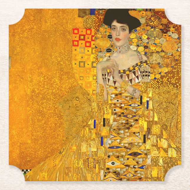 Gustav Klimts Porträt von Adele Bloch-Bauer I Untersetzer (Vorderseite)