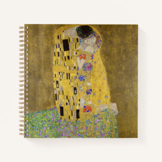 Gustav Klimt's The Kiss Painting Art Notizbuch