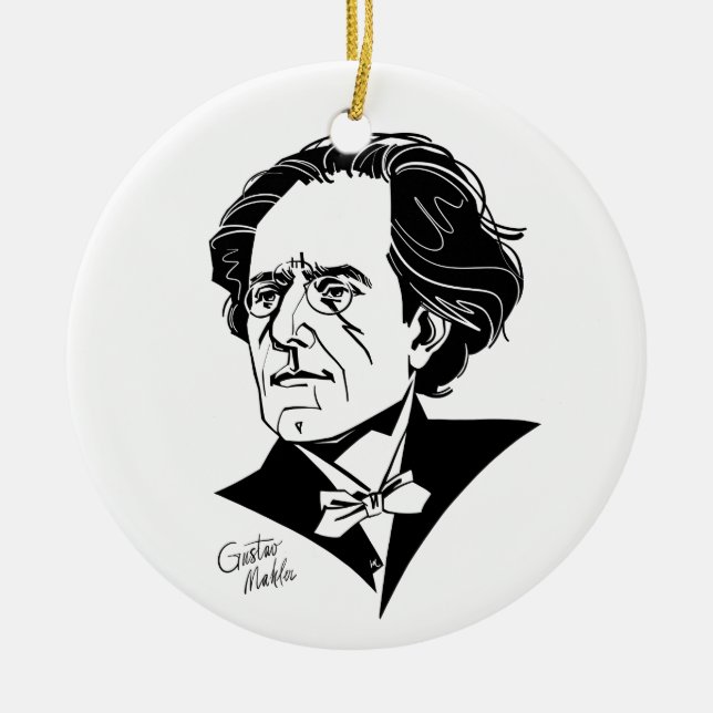 Gustav Mahler Keramik Ornament (Vorne)