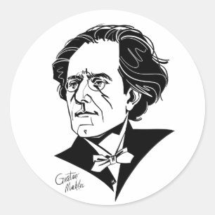 Gustav Mahler Runder Aufkleber