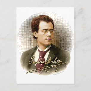 Gustav Mahler Signature Postkarte