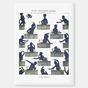 Gustav Mahler Silhouette von Otto Böhler Magnet