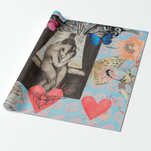 GUSTAV MUNCH "THE KISS"-WRAPPIERPAPIER GESCHENKPAPIER