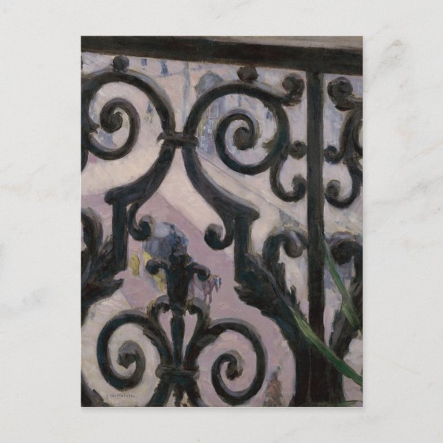 Gustave Cailebotte | Aussicht von einem Balkon Postkarte (Vorderseite)