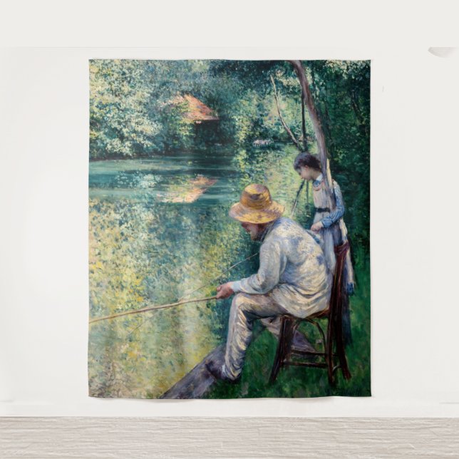Gustave Caillebotte - Angling Wandteppich (Vorderseite)