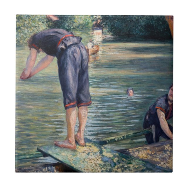 Gustave Caillebotte - Bathers, Bank of the Yerres Fliese (Vorderseite)