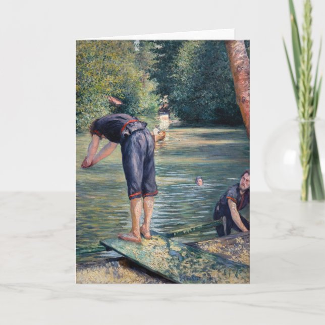 Gustave Caillebotte - Bathers, Bank of the Yerres Karte (Vorderseite)