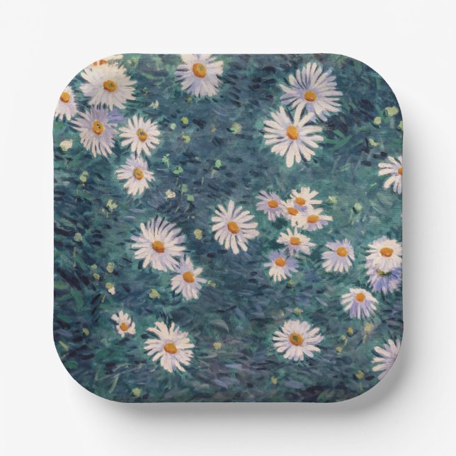 Gustave Caillebotte - Bed of Daisies, Detail Pappteller (Vorderseite)