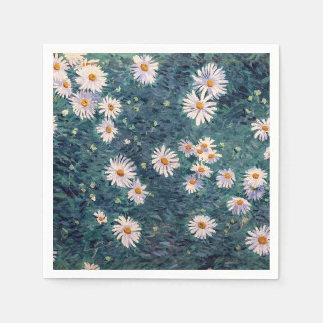 Gustave Caillebotte - Bed of Daisies, Detail Serviette (Vorderseite)