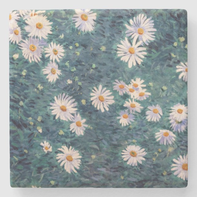Gustave Caillebotte - Bed of Daisies, Detail Steinuntersetzer (Vorderseite)