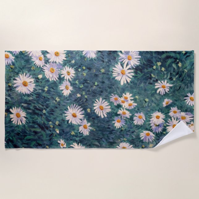 Gustave Caillebotte - Bed of Daisies, Detail Strandtuch (Vorderseite)