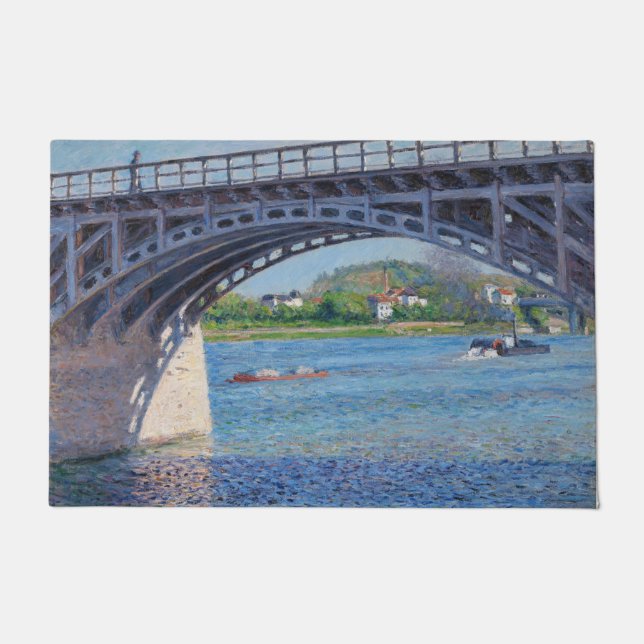 Gustave Caillebotte - Bridge at Argenteuil & Seine Fußmatte (Vorderseite)