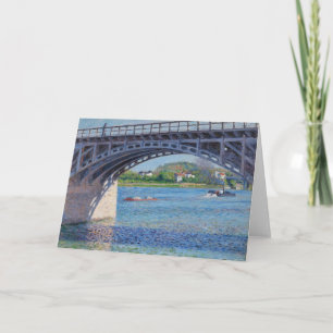 Gustave Caillebotte - Brücke in Argenteuil & Seine Karte