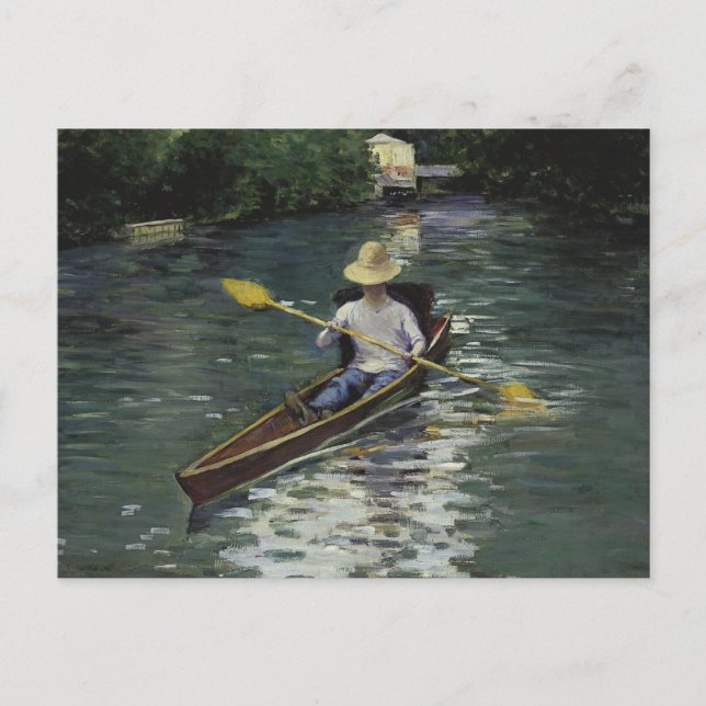 Gustave Caillebotte  - Canoe on the Yerres Postkarte (Vorderseite)
