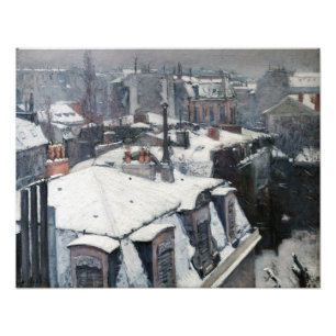 Gustave Caillebotte - Dächer im Schnee Fotodruck