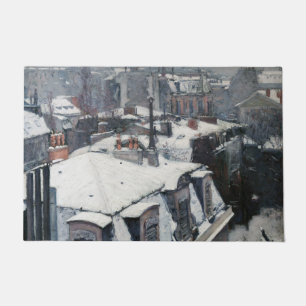 Gustave Caillebotte - Dächer im Schnee Fußmatte