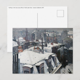 Gustave Caillebotte - Dächer im Schnee Postkarte