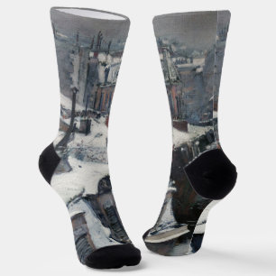Gustave Caillebotte - Dächer im Schnee Socken