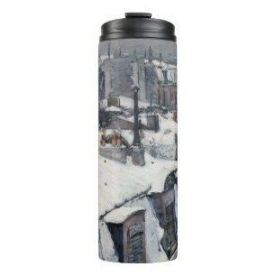 Gustave Caillebotte - Dächer im Schnee Thermosbecher